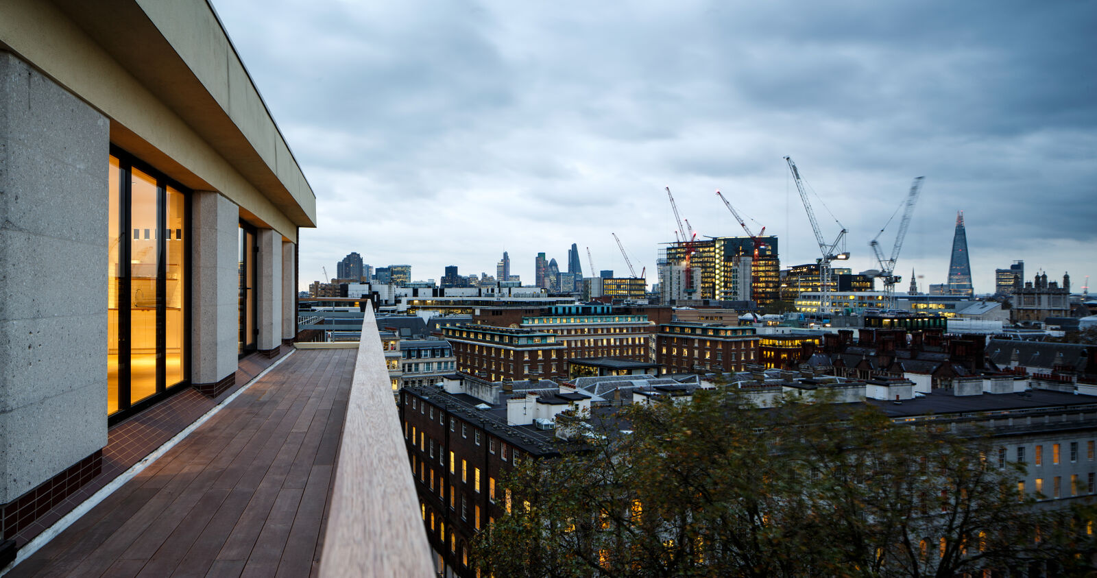 View from the balcony of Why Media's client ACAI Group's 180 Brompton Road residential development.