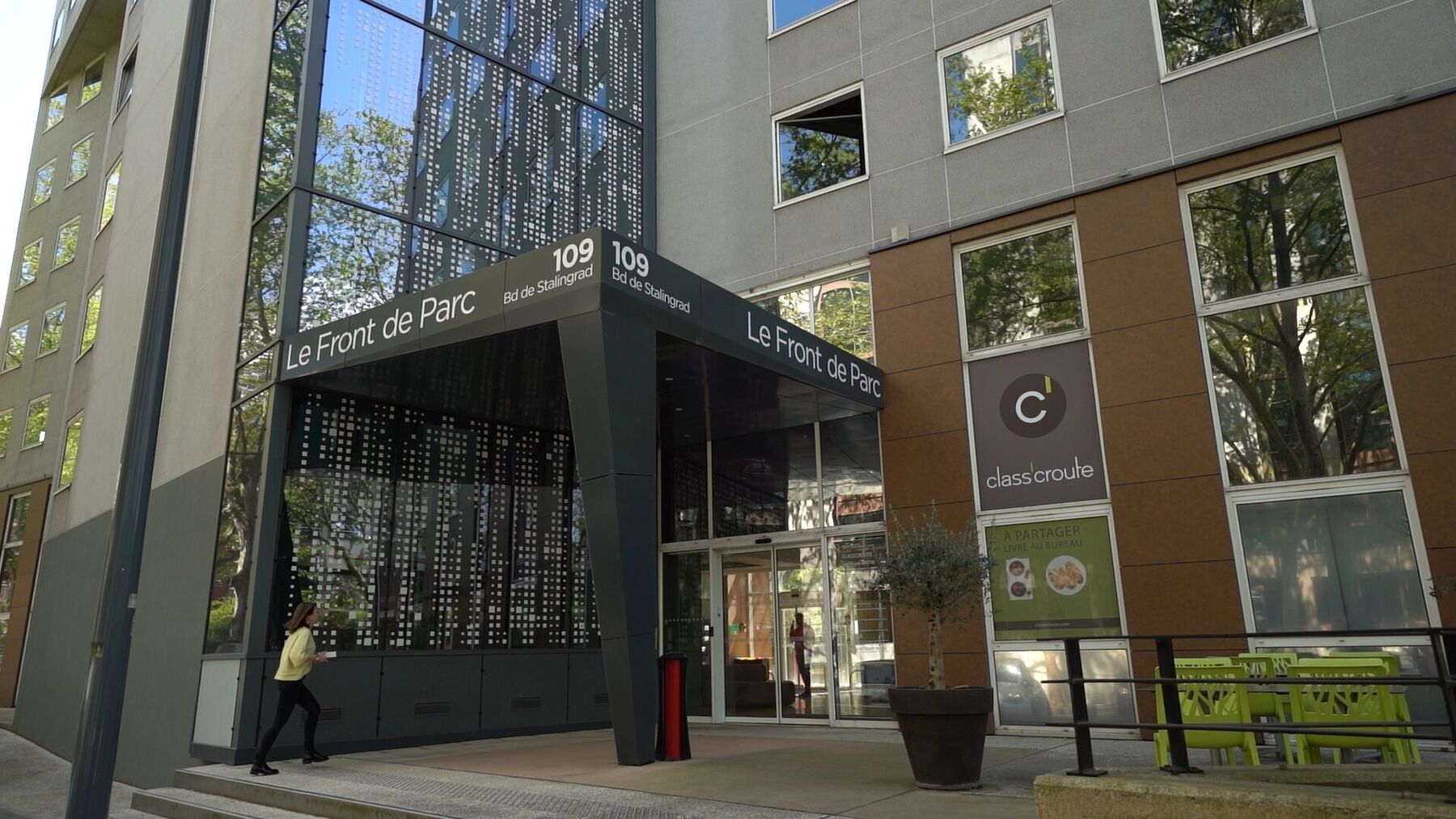 An external shot of CLS Holdings' Front De Parc Building in Lyon France.